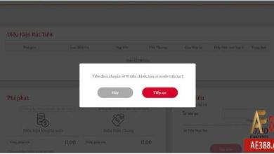 Lưu ý trong quá trình chuyển tiền của AE388